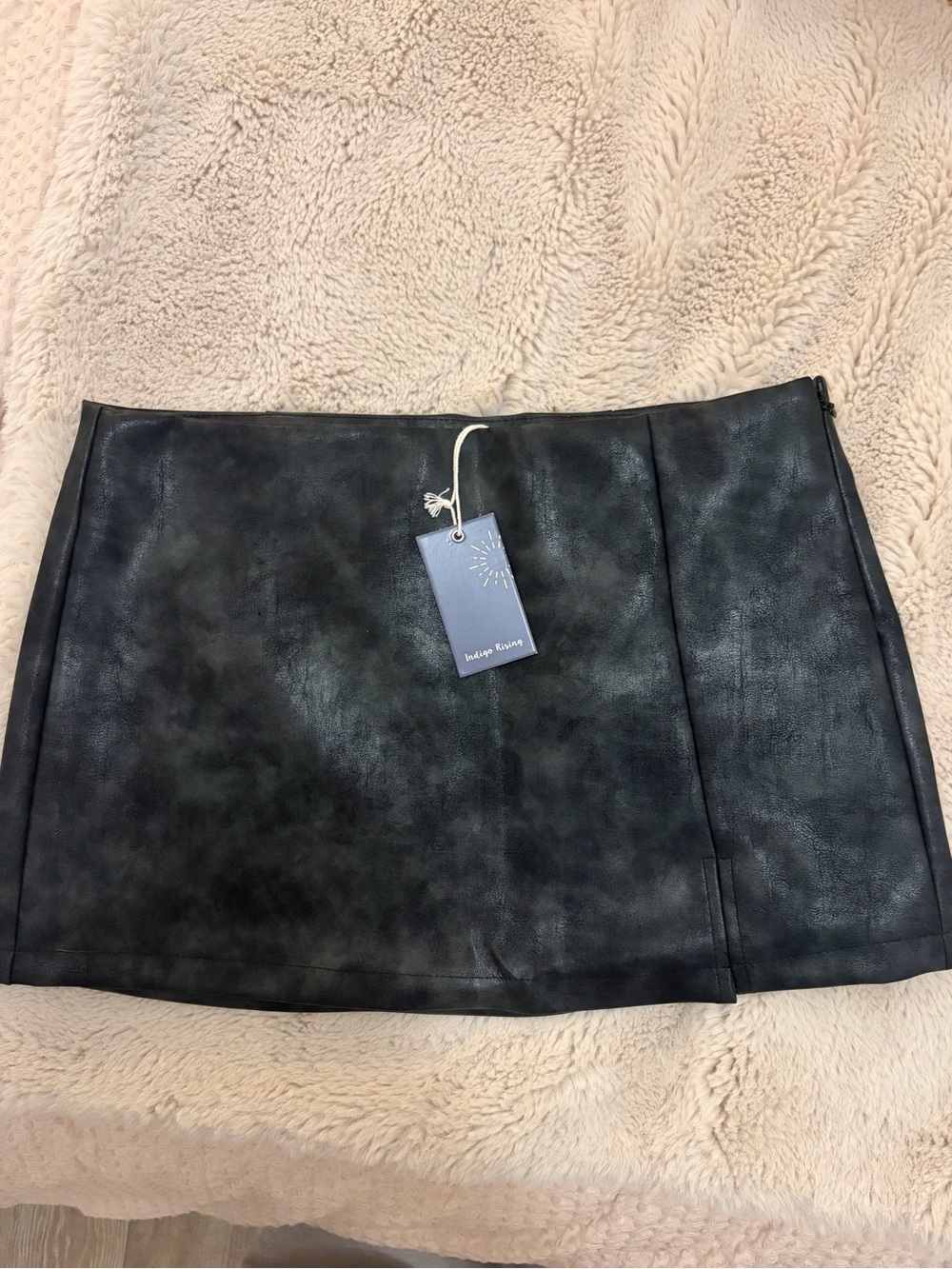Faux Leather Black Mini Skirt